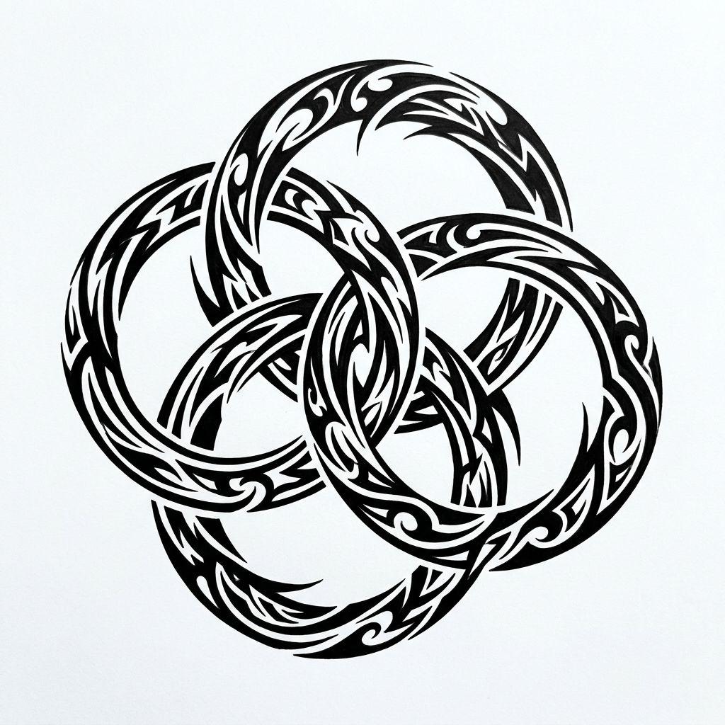 idée tatouage mariage anneaux tribaux modernes