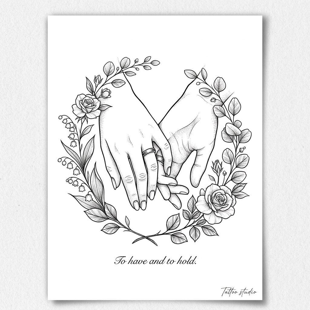 idée tatouage mariage eternels amants premium