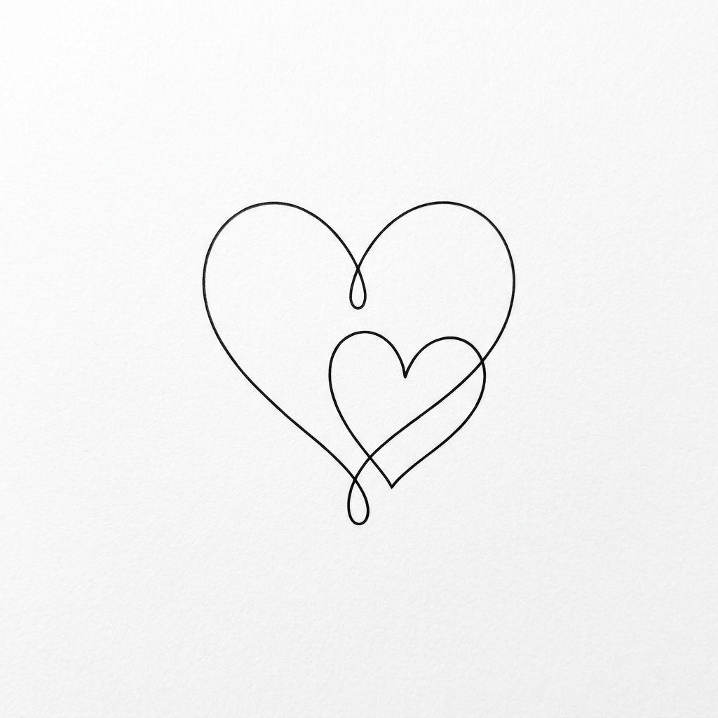 idée tatouage mère et fille coeurs mère-fille minimalistes