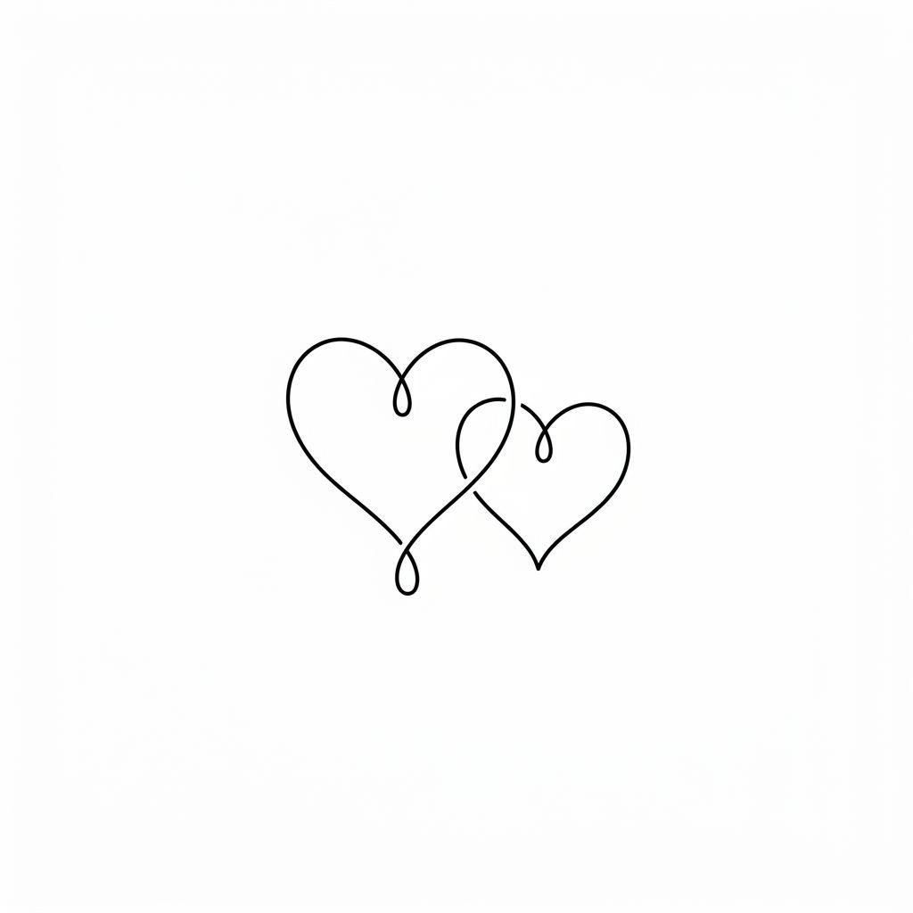 idée tatouage mère et fils cœurs mère-fils minimalistes