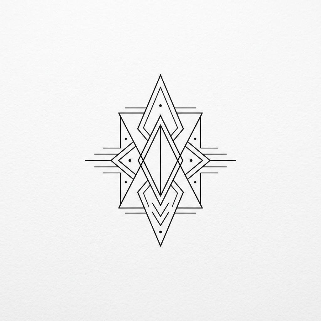 idée tatouage minimaliste minimaliste géométrique épuré