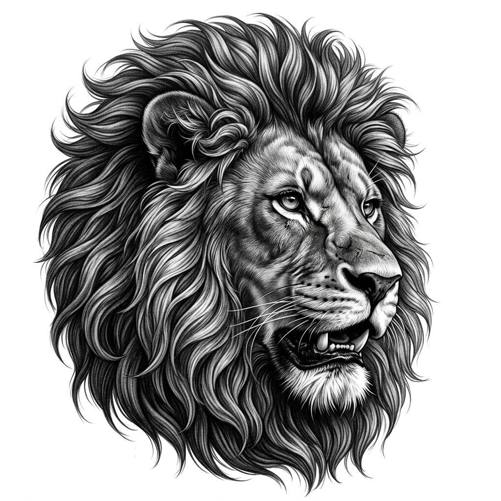 idée tatouage mollet homme lion réaliste mollet