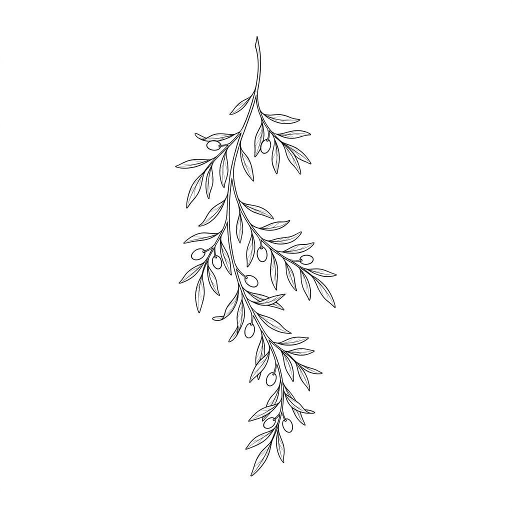 idée tatouage nuque branche fine line