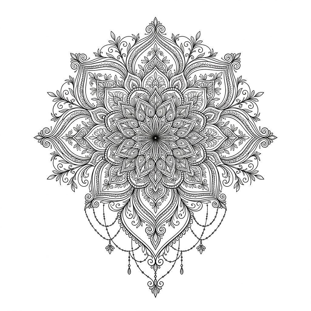 idée tatouage nuque mandala ornemental