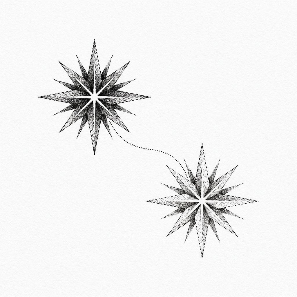 idée tatouage parents étoiles dotwork parentales