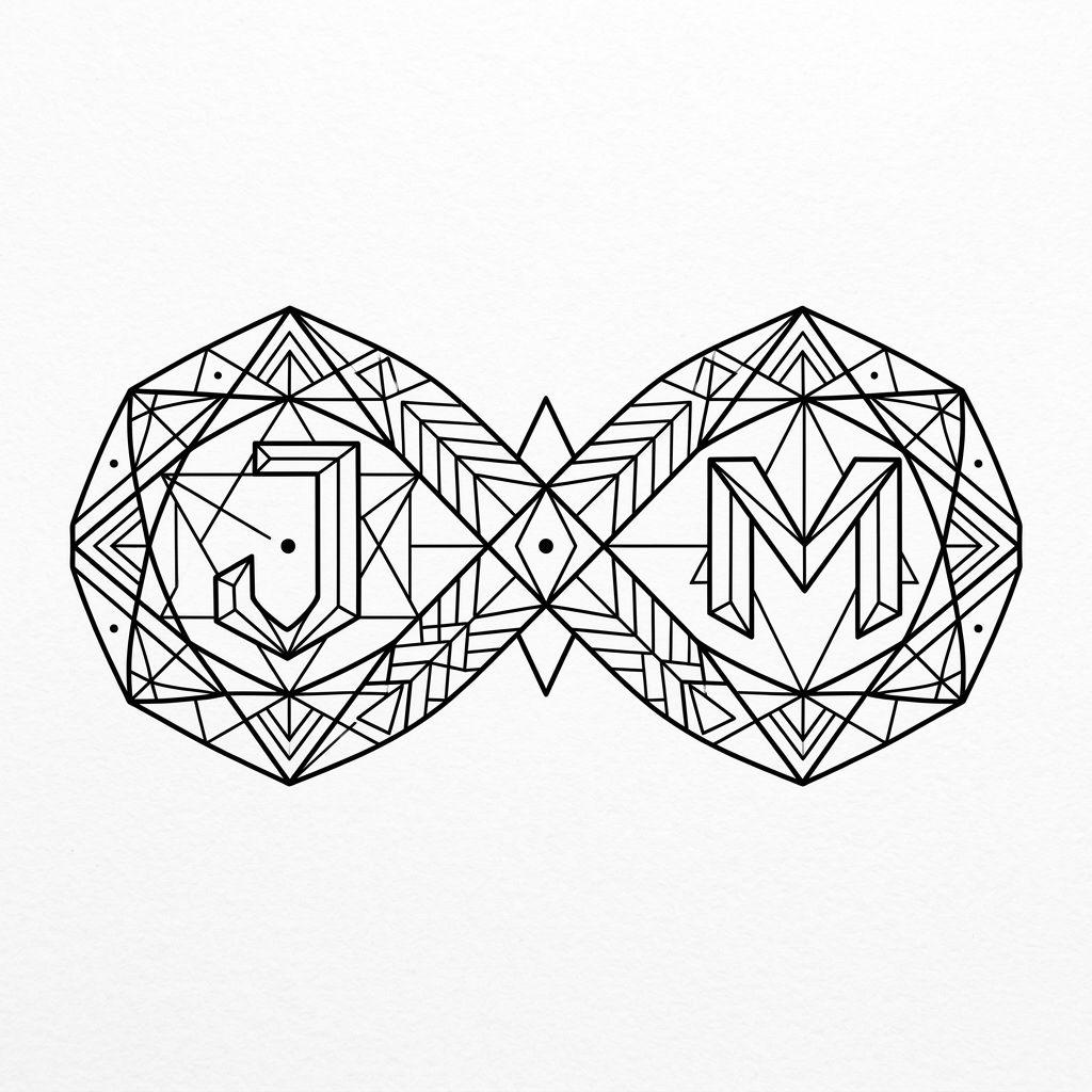 idée tatouage père et fille infini p et initiale