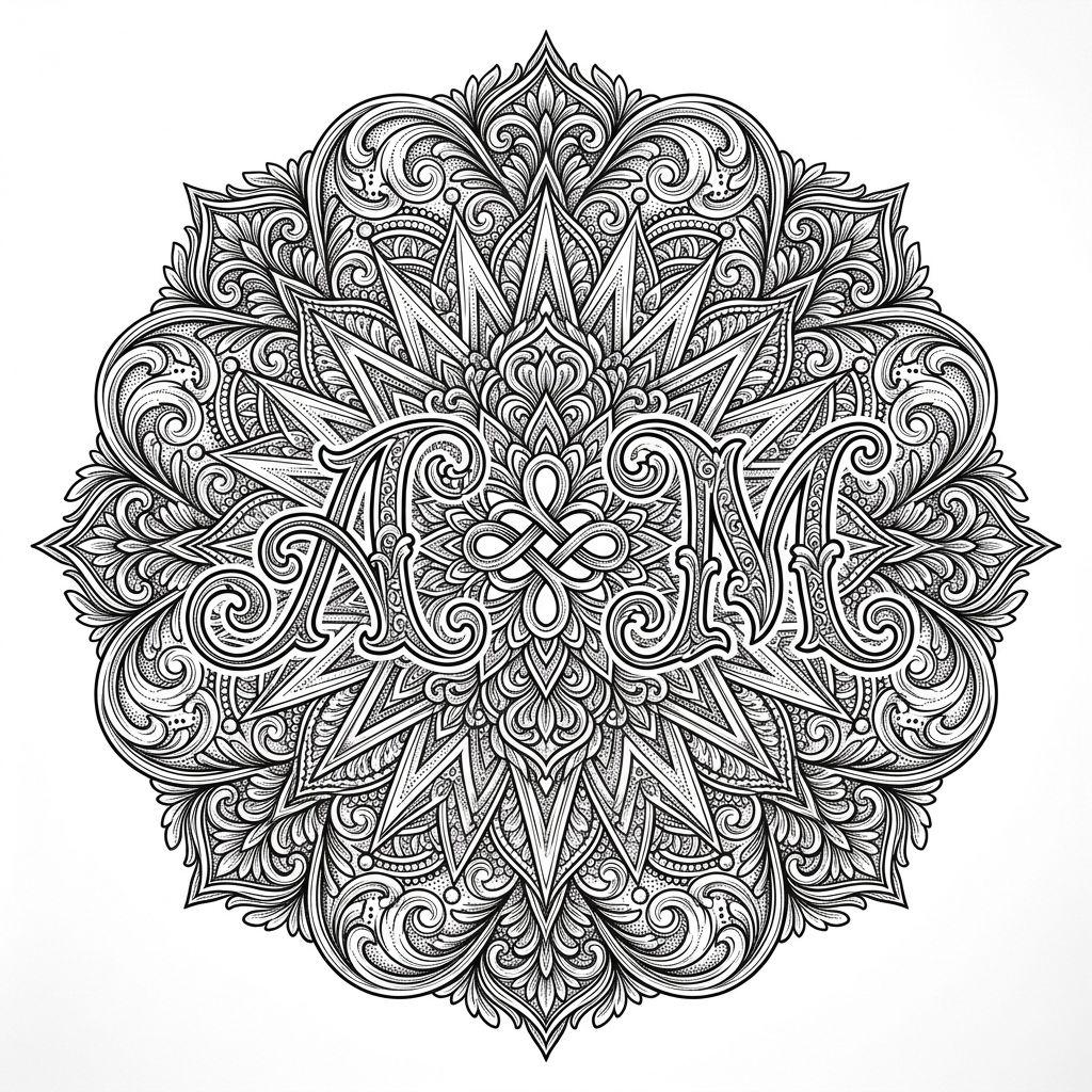 idée tatouage père et fille mandala p et f