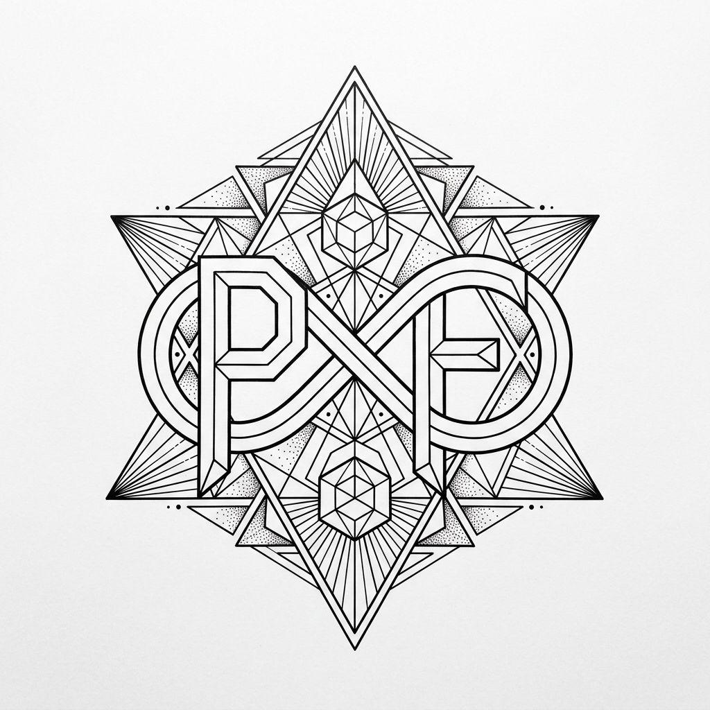 idée tatouage père et fils infini p et f géométrique