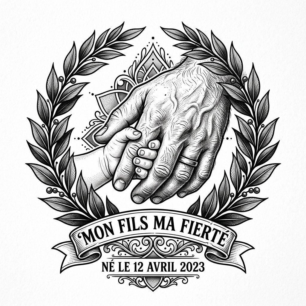 idée tatouage père et fils mon fils ma fierté premium
