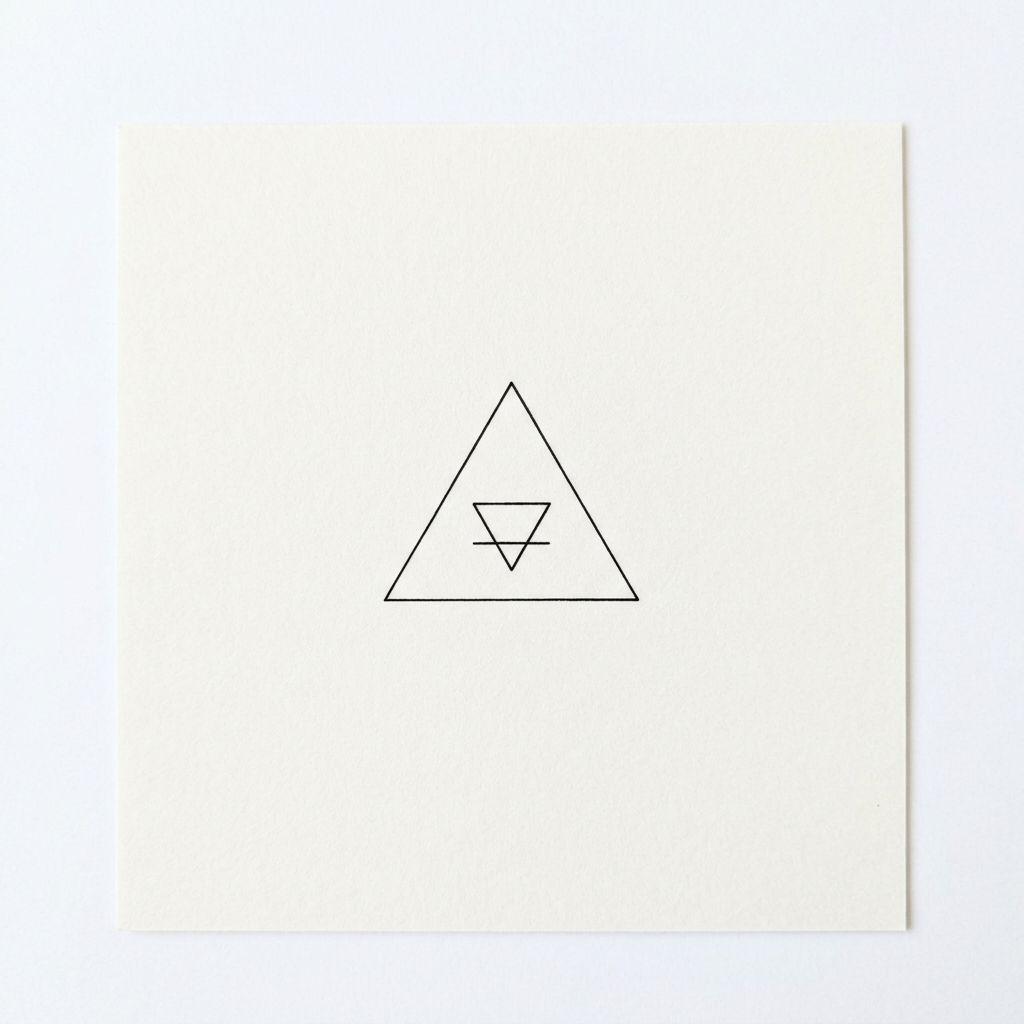 idée tatouage petit triangle équilatéral mini