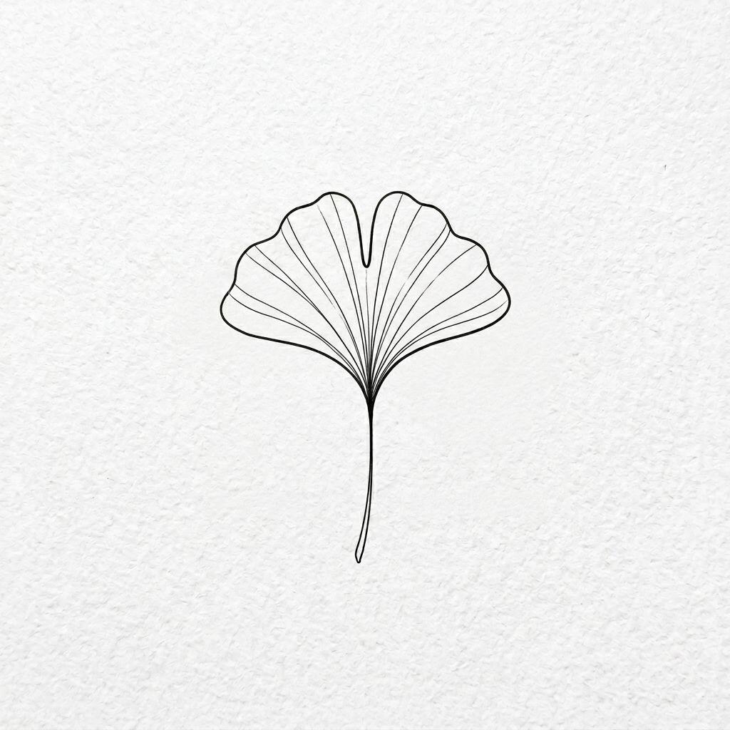 idée tatouage petit feuille mini fine line