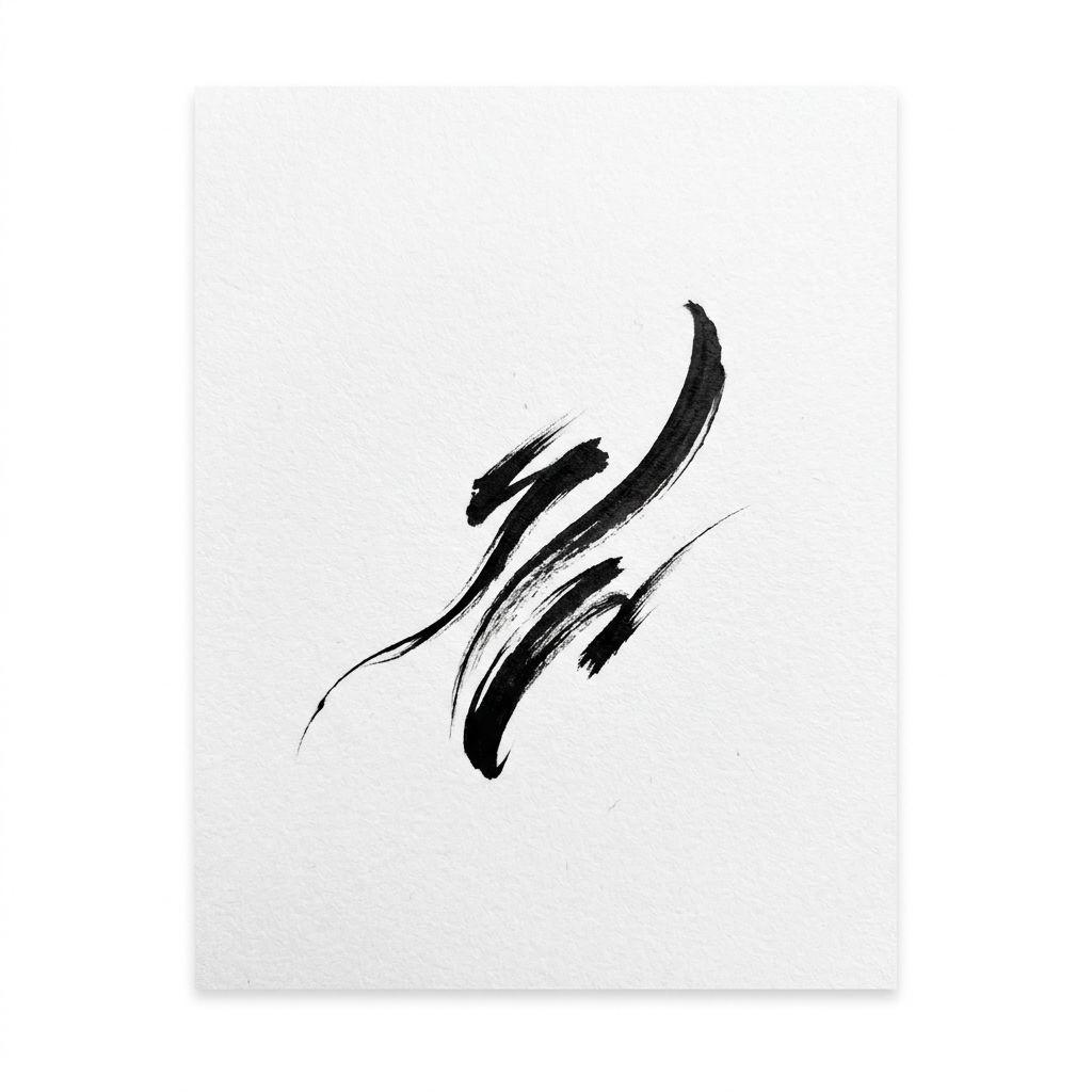 idée tatouage petit trait abstrait gestuel