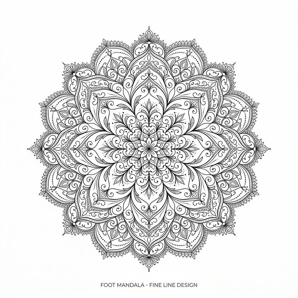 idée tatouage pied mini mandala