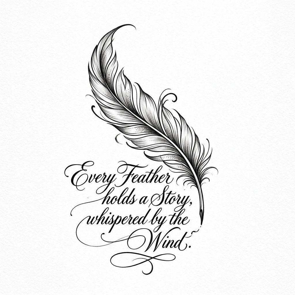 idée tatouage plume lettrage plume citation