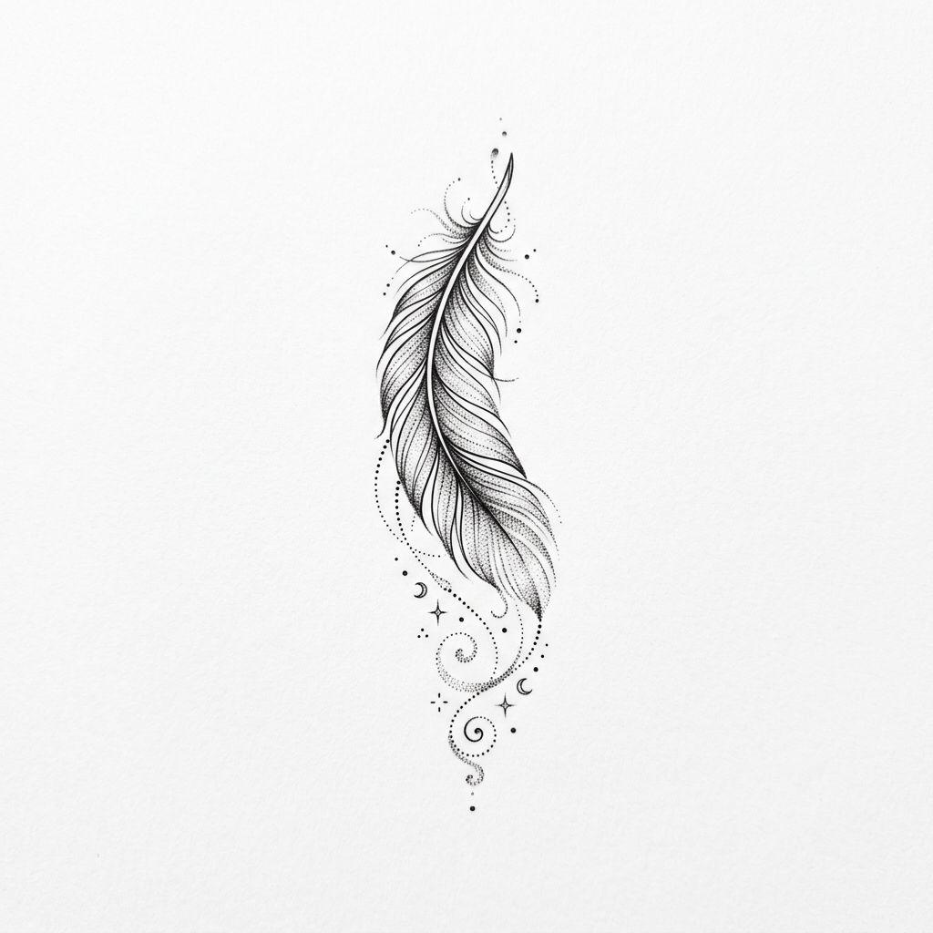 idée tatouage poignet plume spirituelle