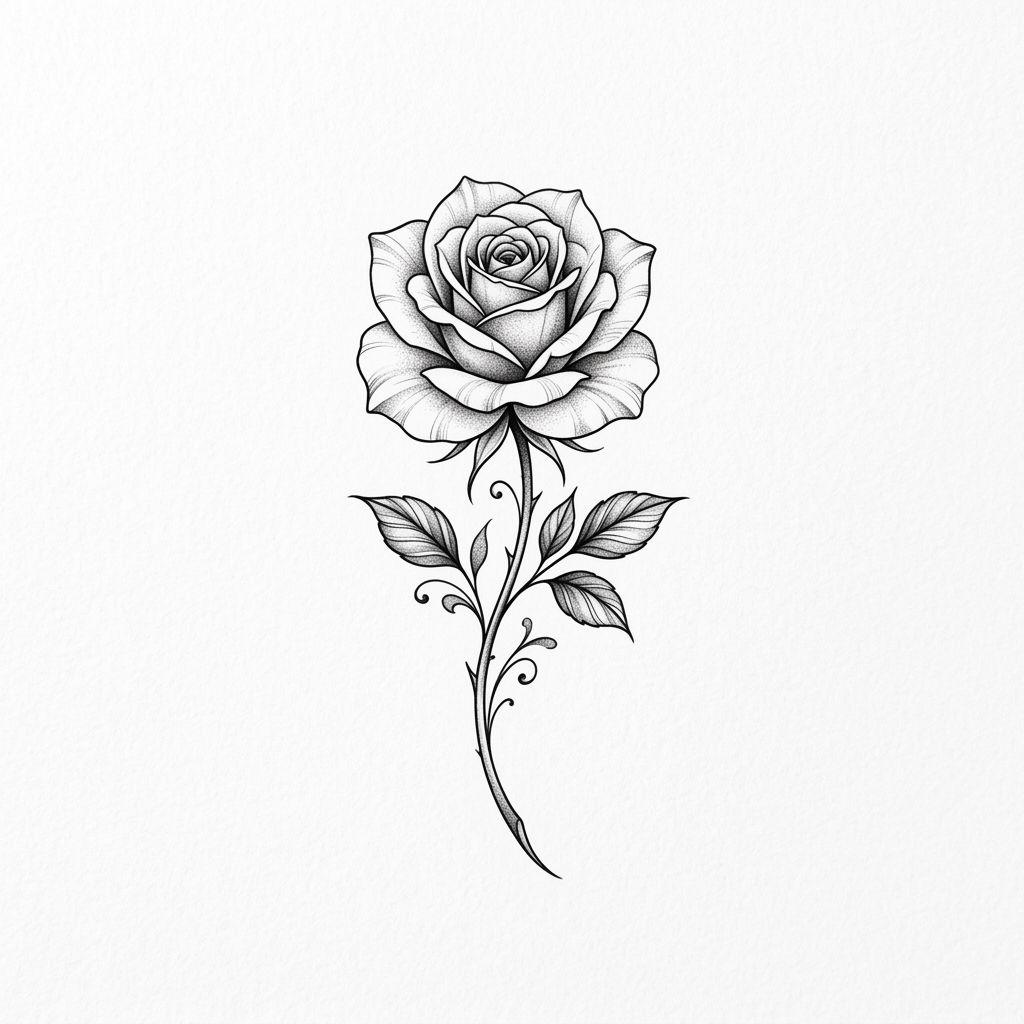 idée tatouage poignet rose miniature