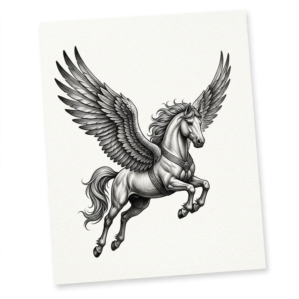 idée tatouage poignet pegase mythologique