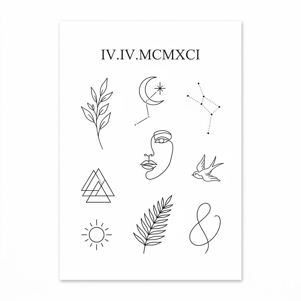 idée tatouage poignet femme date chiffres romains