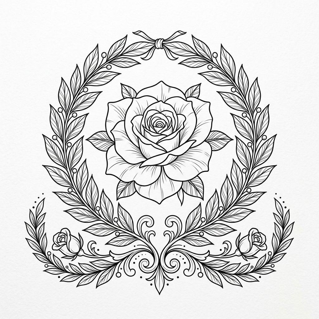 idée tatouage rose rose mythologique