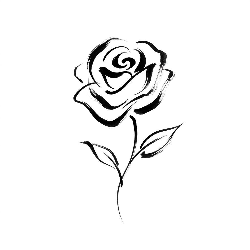 idée tatouage rose rose abstraite