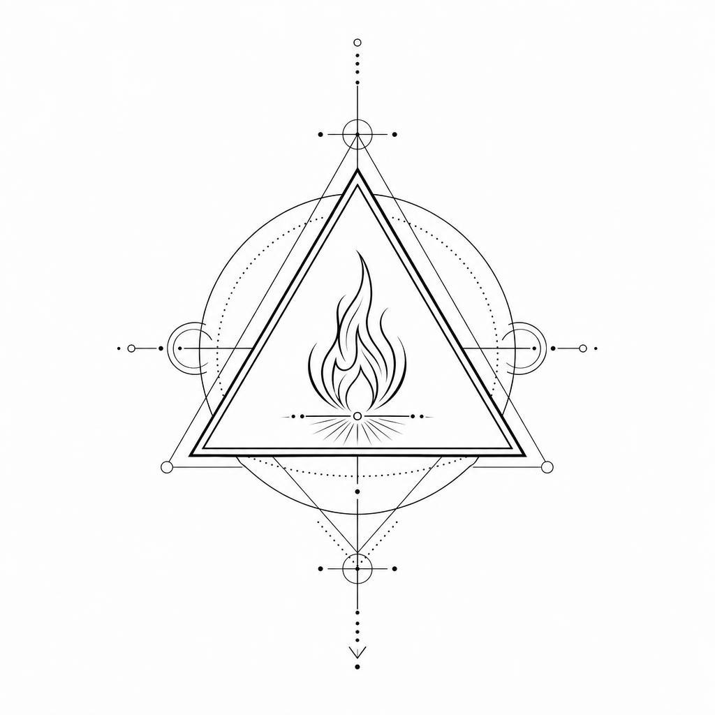 idée tatouage simple triangle mythologique