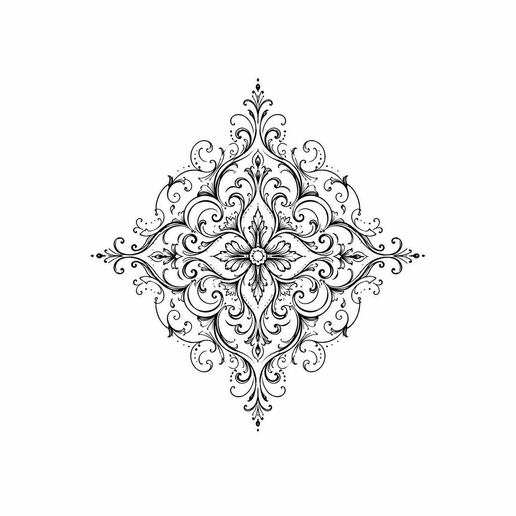 idée tatouage simple mini mandala ornemental