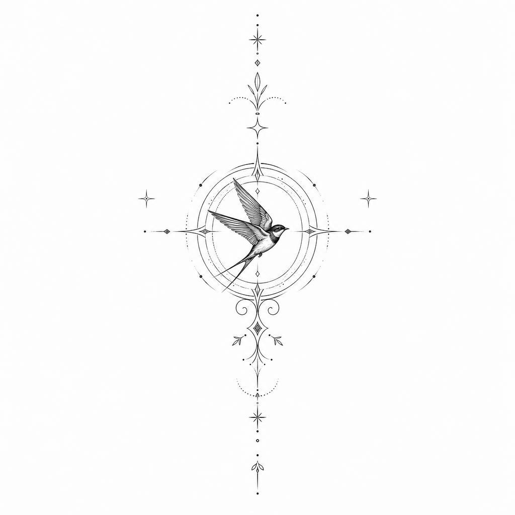 idée tatouage simple composition épurée premium