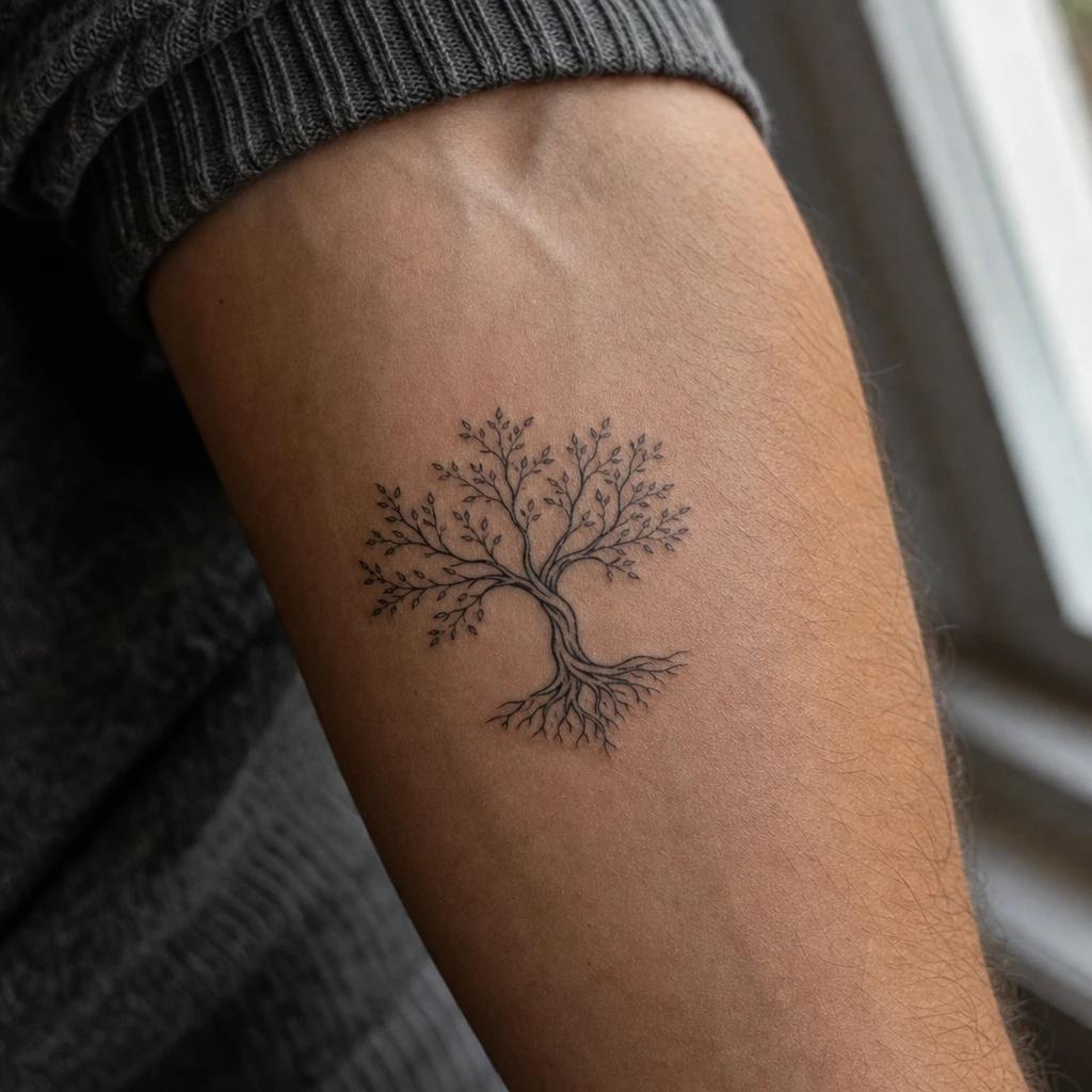 idée tatouage arbre de vie arbre de vie minimaliste