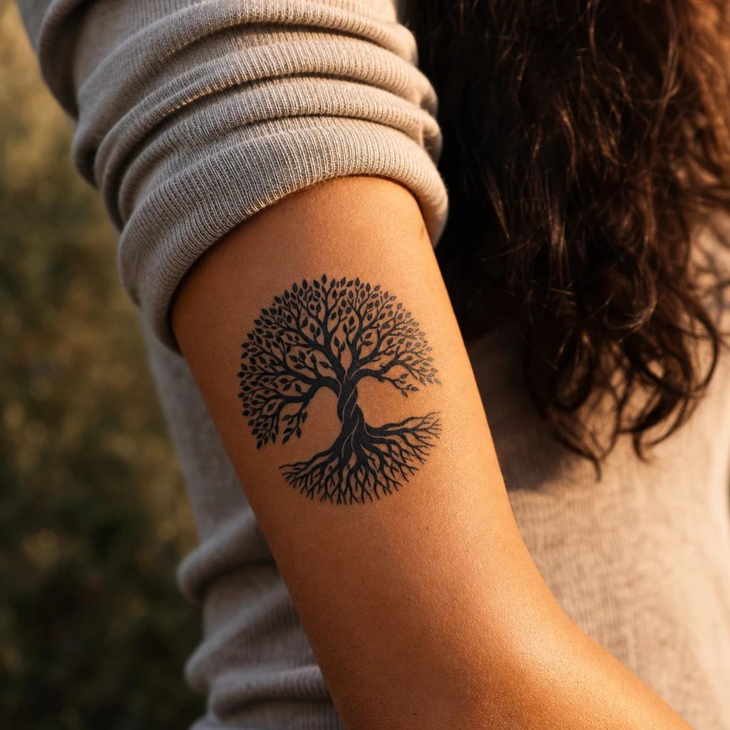 idée tatouage arbre de vie arbre de vie blackwork