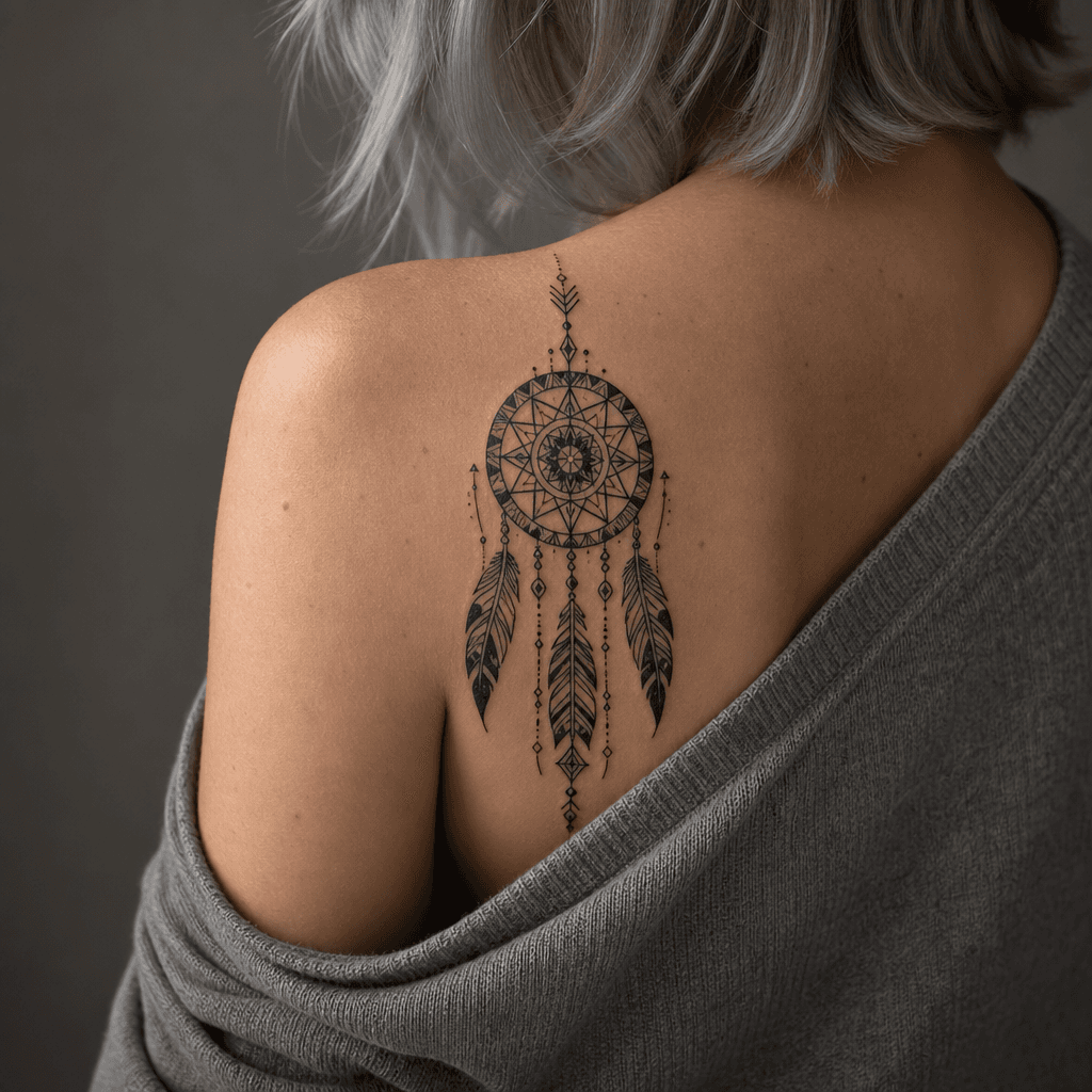 idée tatouage attrape-rêve attrape-reve tribal amerindien