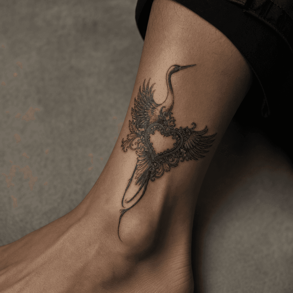 idée tatouage coeur crane coeur ornemental