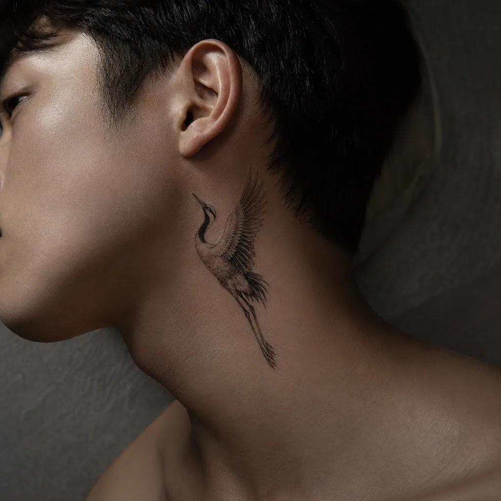 idée tatouage cou cou crâne miniature