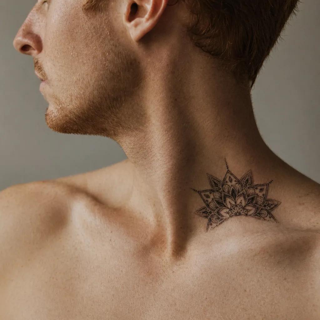 idée tatouage cou cou mandala mini