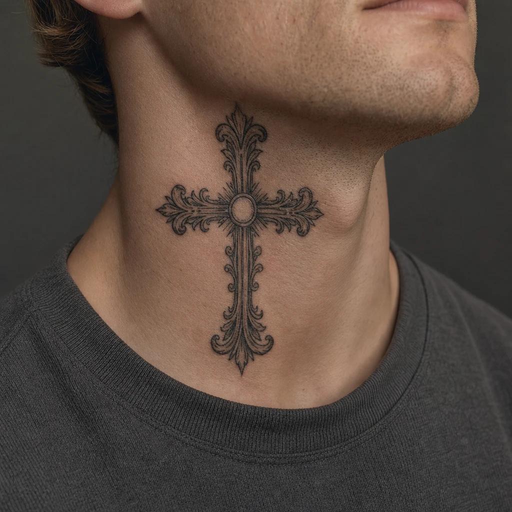 Idée tatouage cou homme