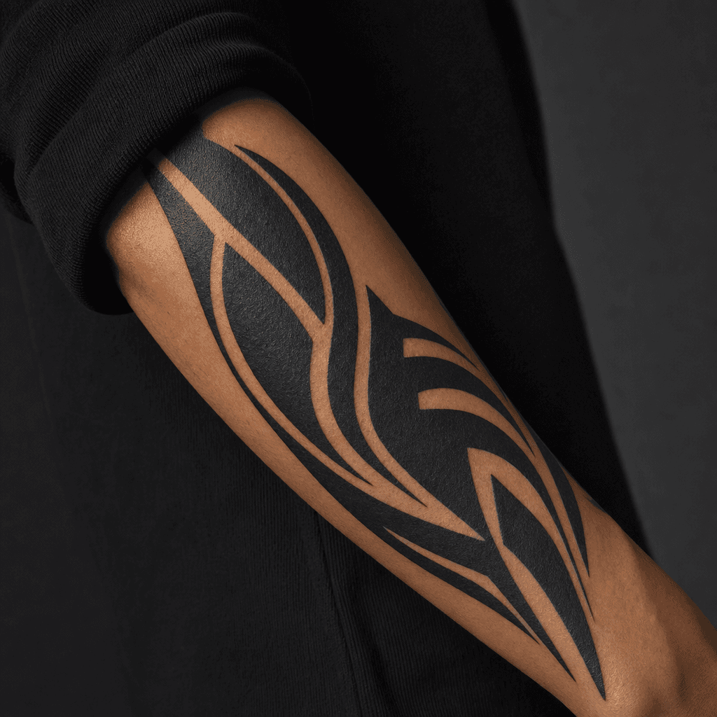 idée tatouage cover blackout tribal moderne