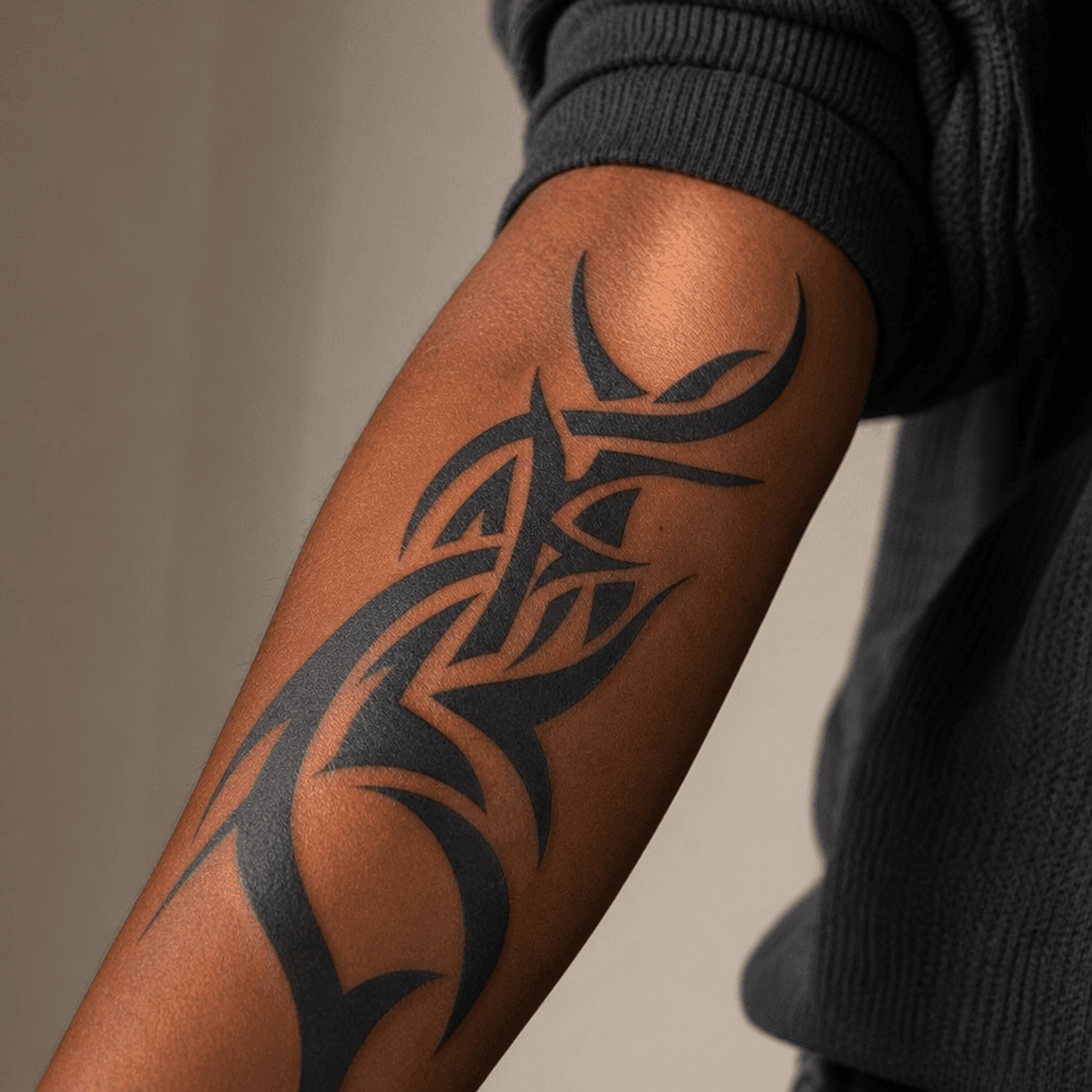 idée tatouage cover blackout tribal moderne