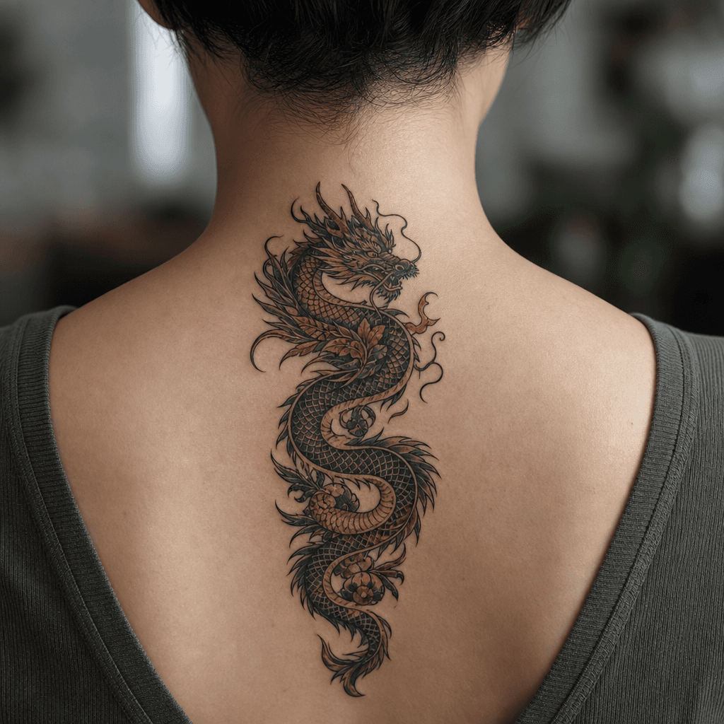 idée tatouage dragon dragon néo-traditionnel rich