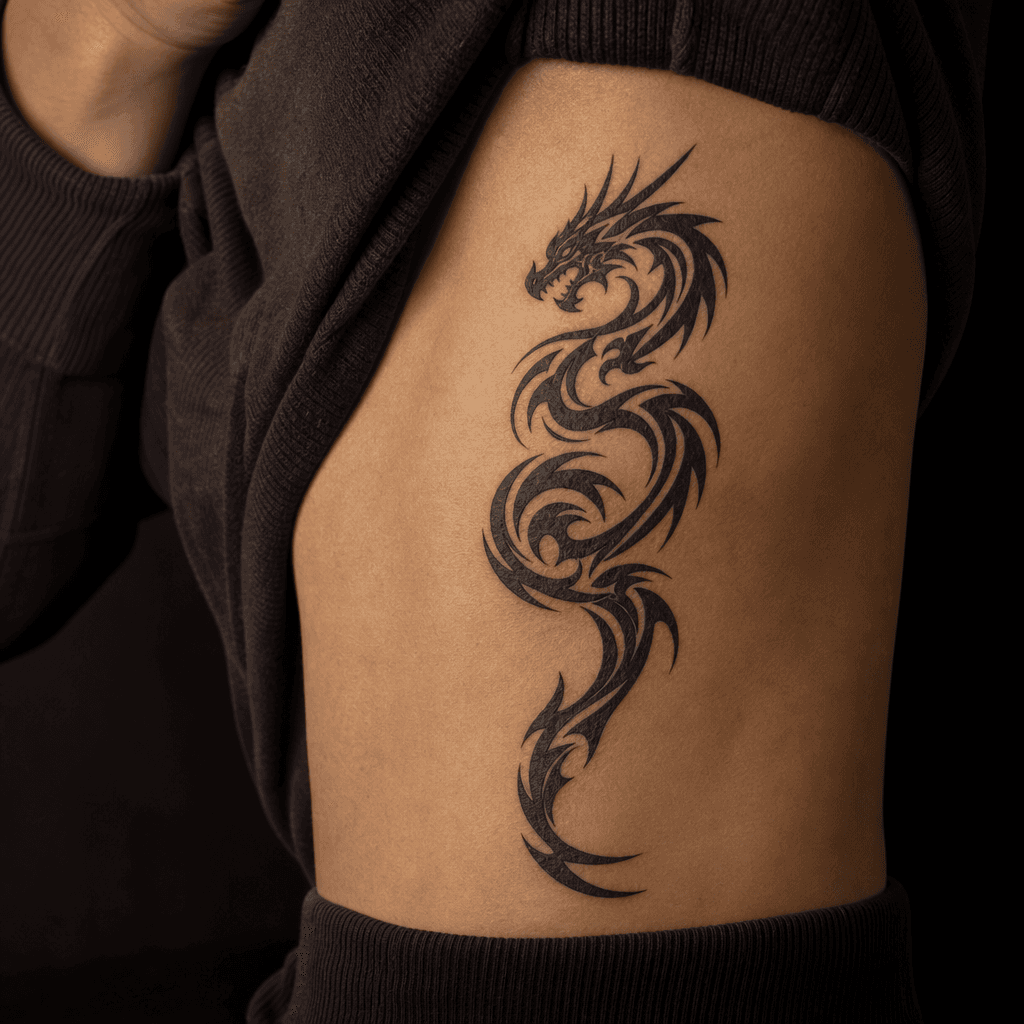 idée tatouage dragon dragon celtique tribal