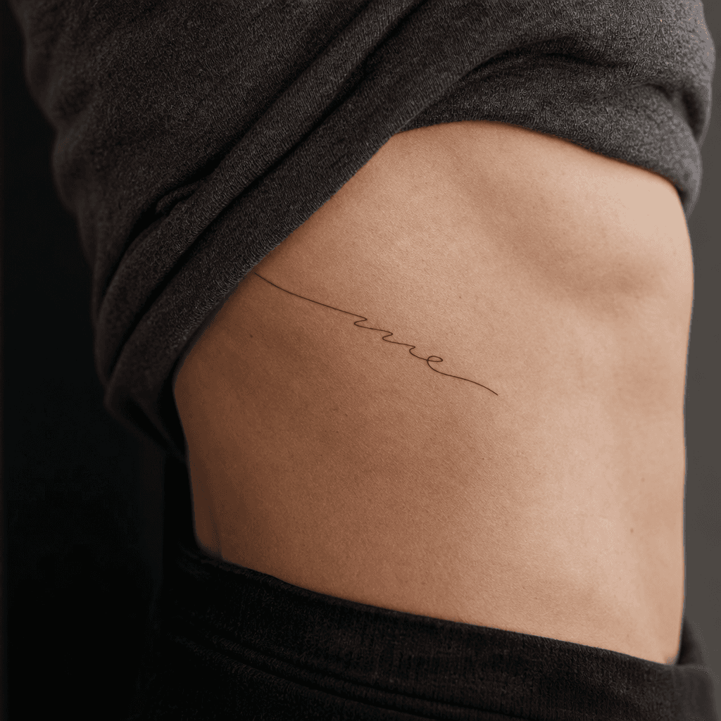 idée tatouage écriture script fine line délicat