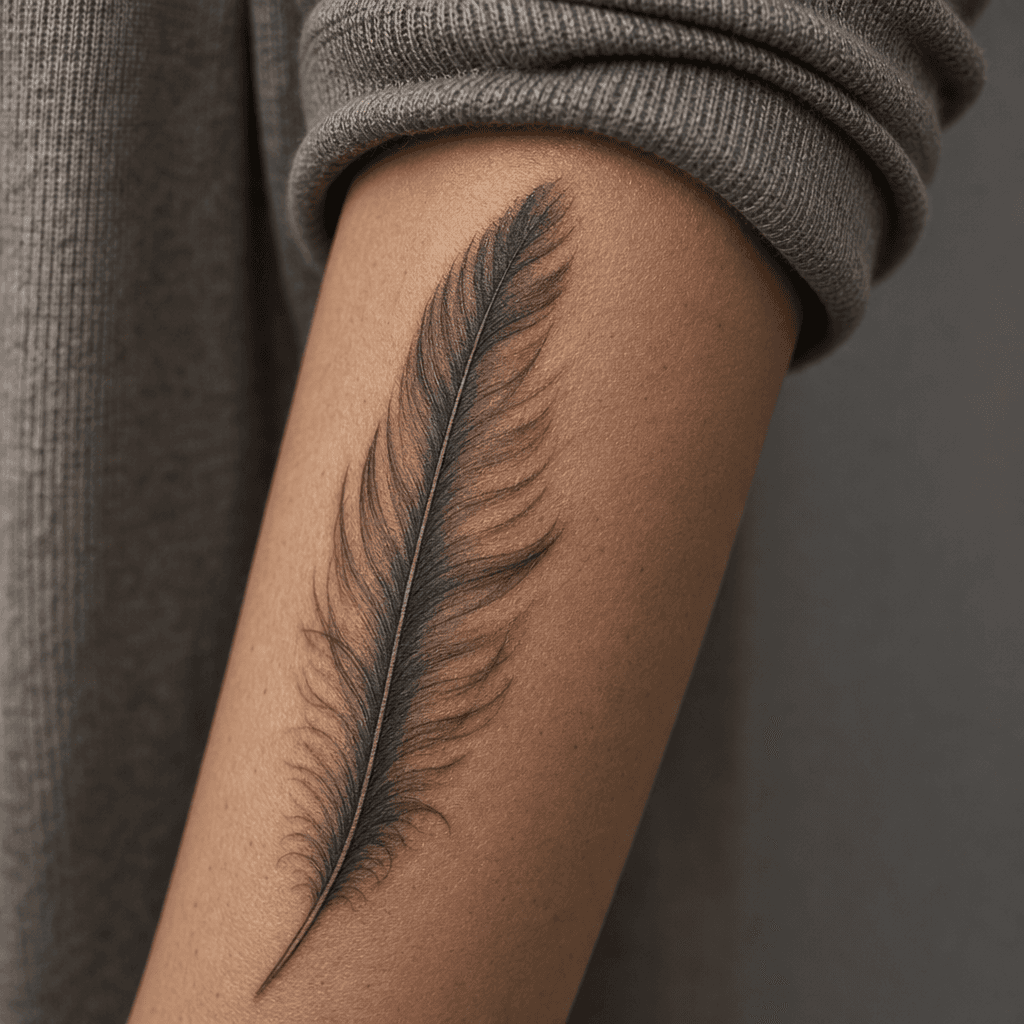 idée tatouage écriture lettrage réaliste effet plume