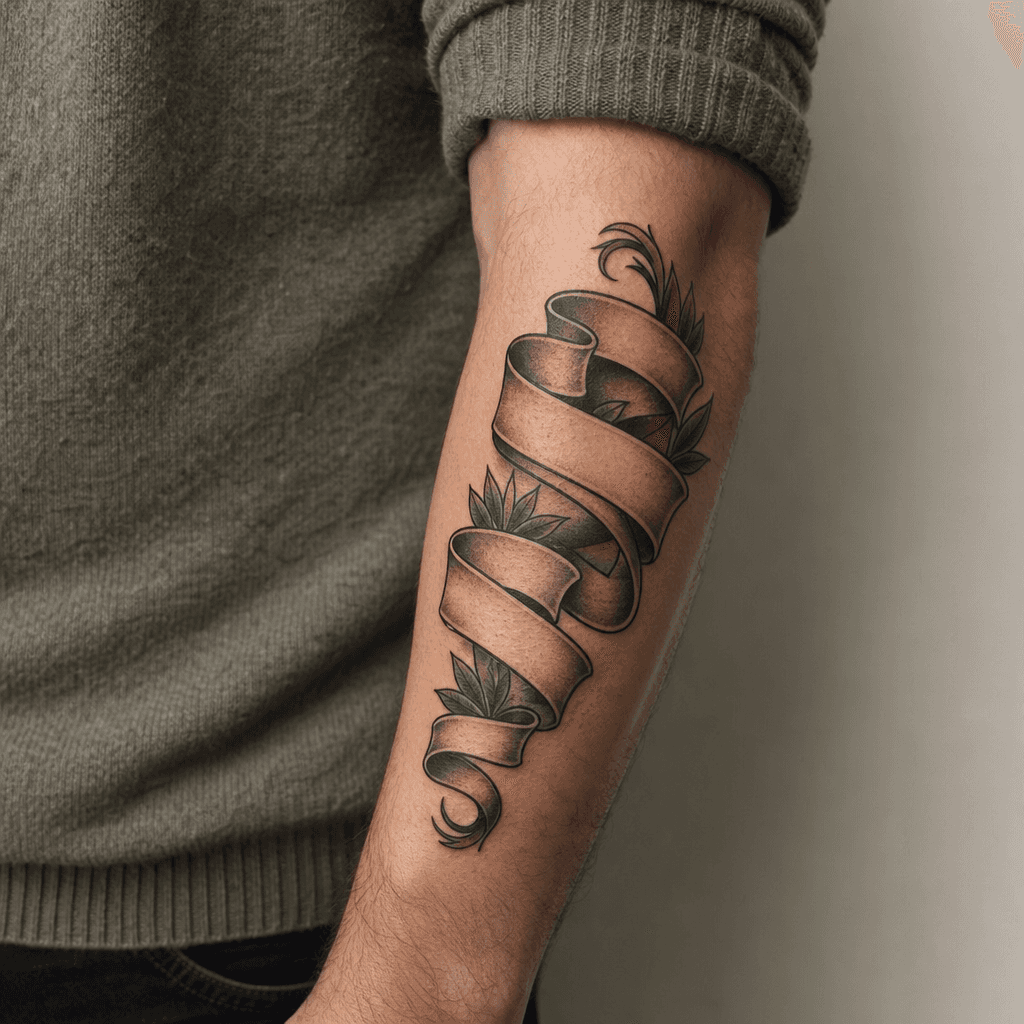 idée tatouage écriture banderole néo-traditionnelle