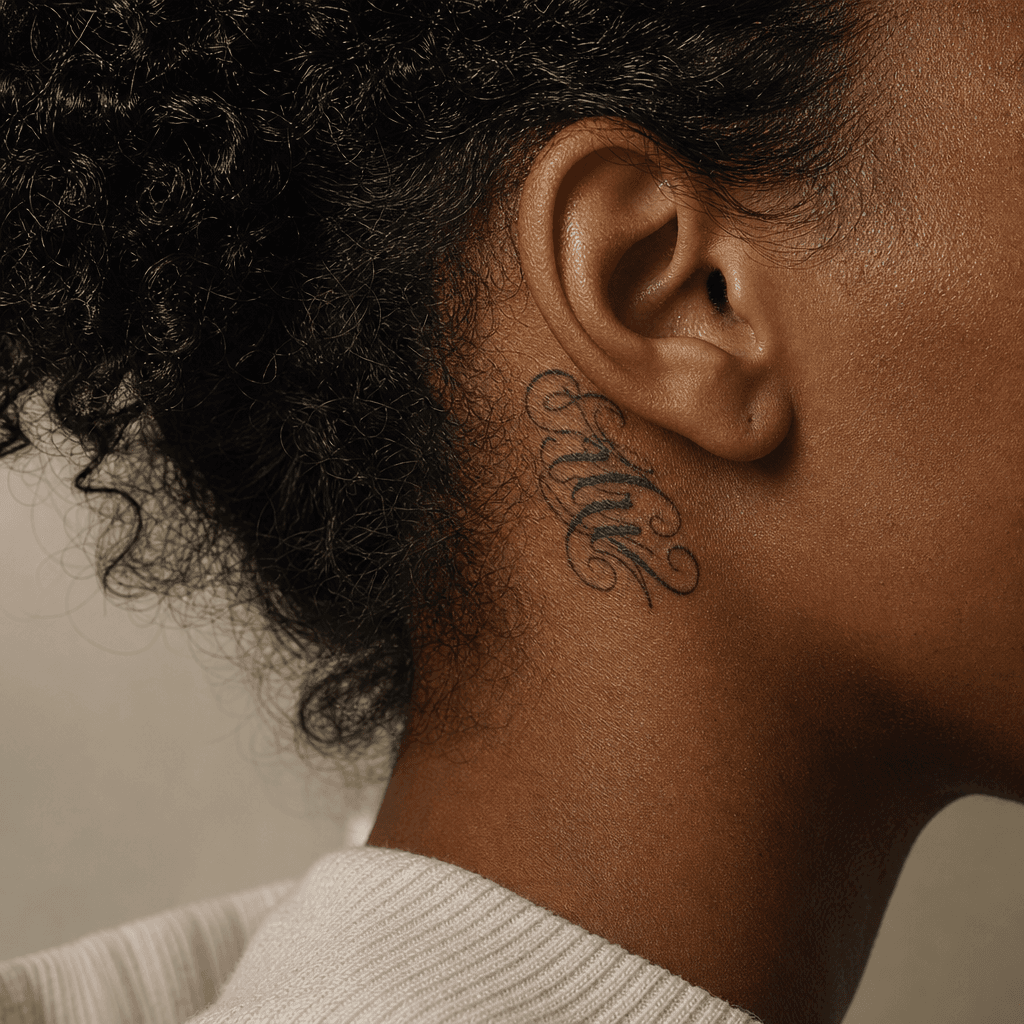 idée tatouage écriture lettrage chicano fin