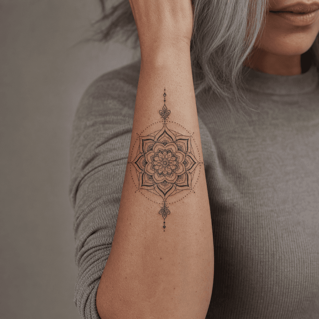 idée tatouage écriture citation ornementale mandala