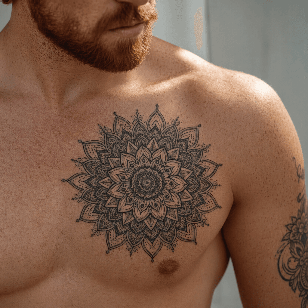 idée tatouage famille homme mandala famille ornemental