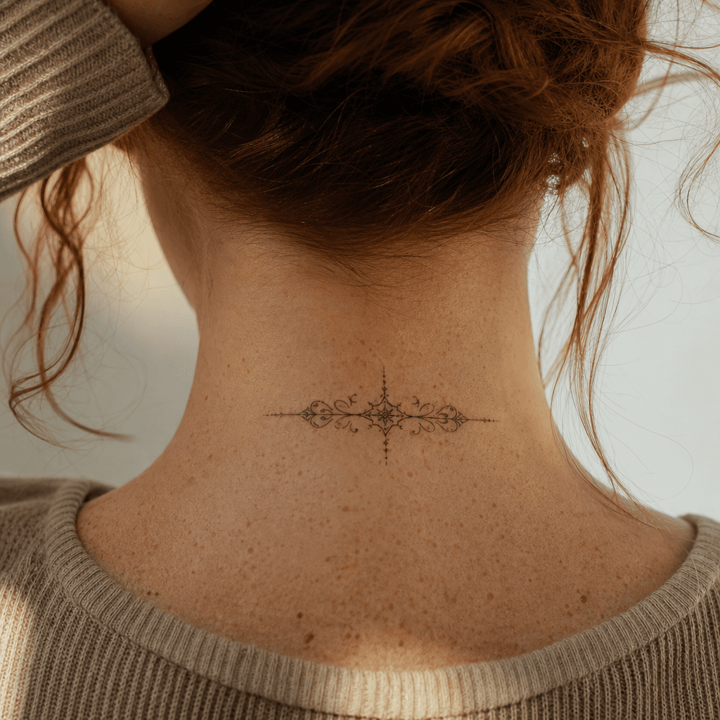 idée tatouage femme discret bijou ornemental fin