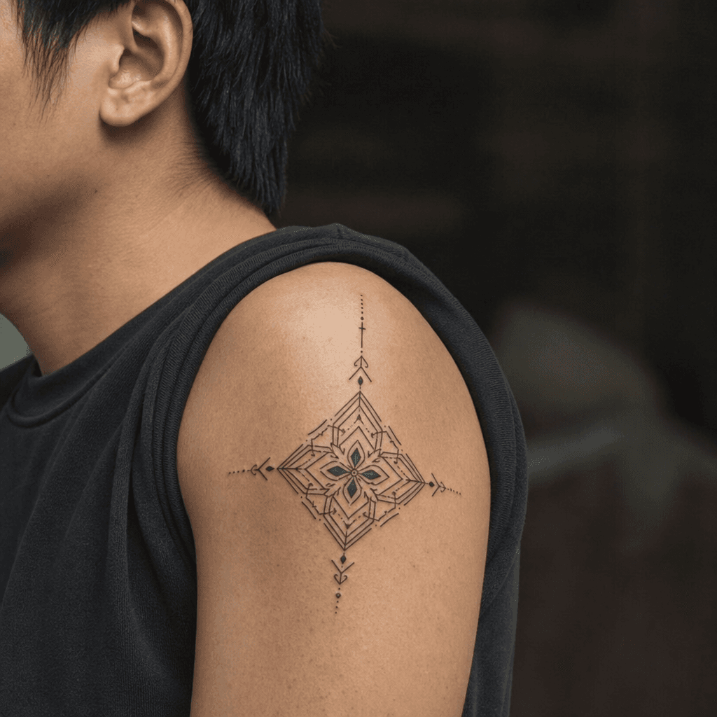 idée tatouage flash flash géométrique structuré