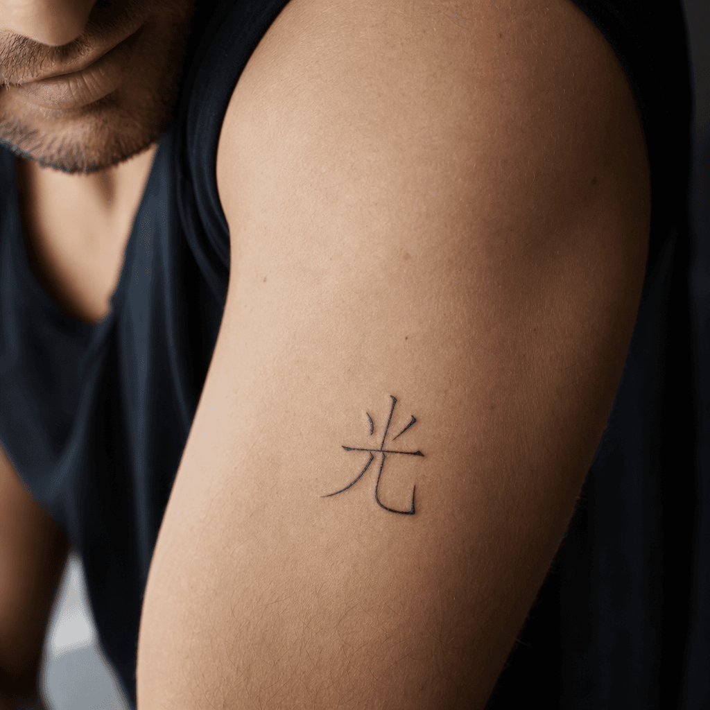 idée tatouage japonais kanji minimaliste