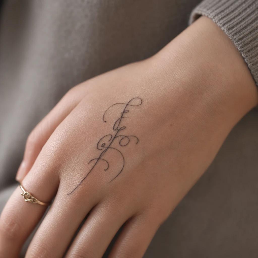 idée tatouage main femme lettrage poétique