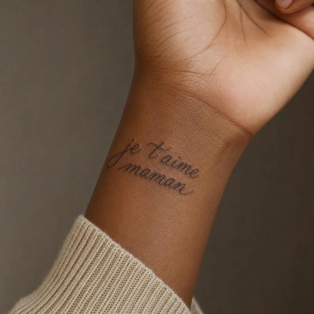 idée tatouage maman lettrage je t aime maman