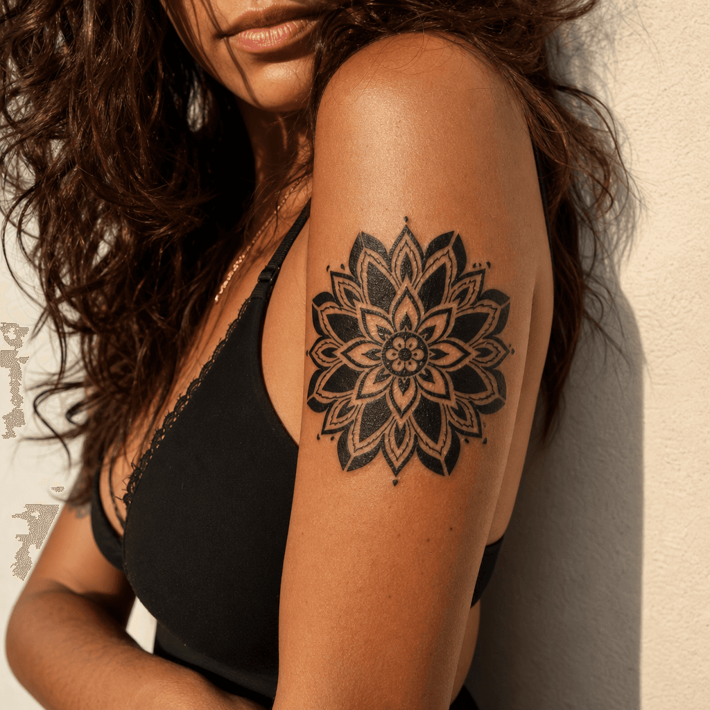 idée tatouage mandala mandala blackwork